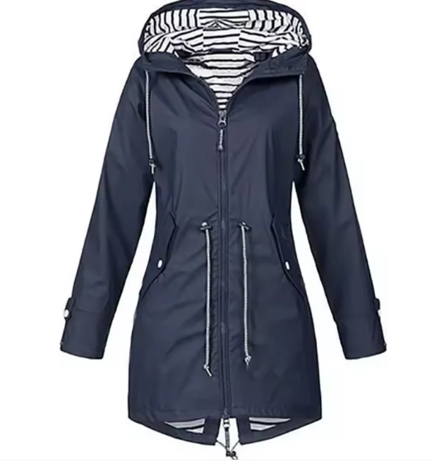 Wasserdichte Damenjacke mit Kapuze - Frühlingsstil