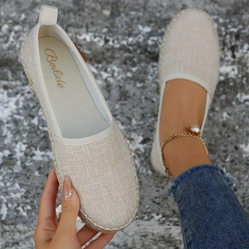 Leichte Damen Espadrilles Flache Segeltuchschuhe für den Sommer