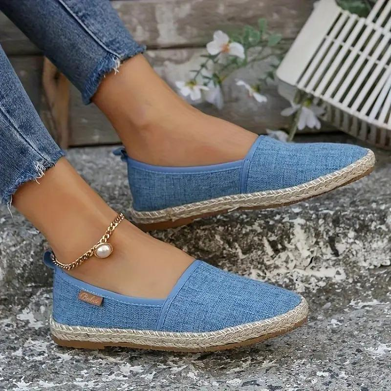 Leichte Damen Espadrilles Flache Segeltuchschuhe für den Sommer