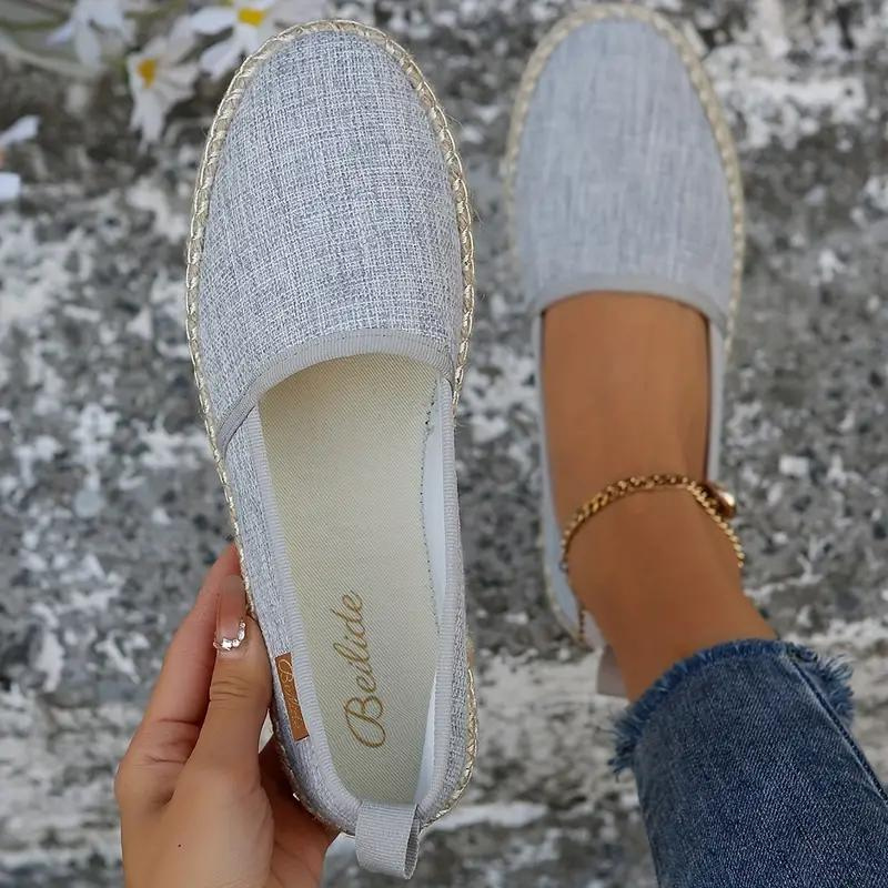 Leichte Damen Espadrilles Flache Segeltuchschuhe für den Sommer