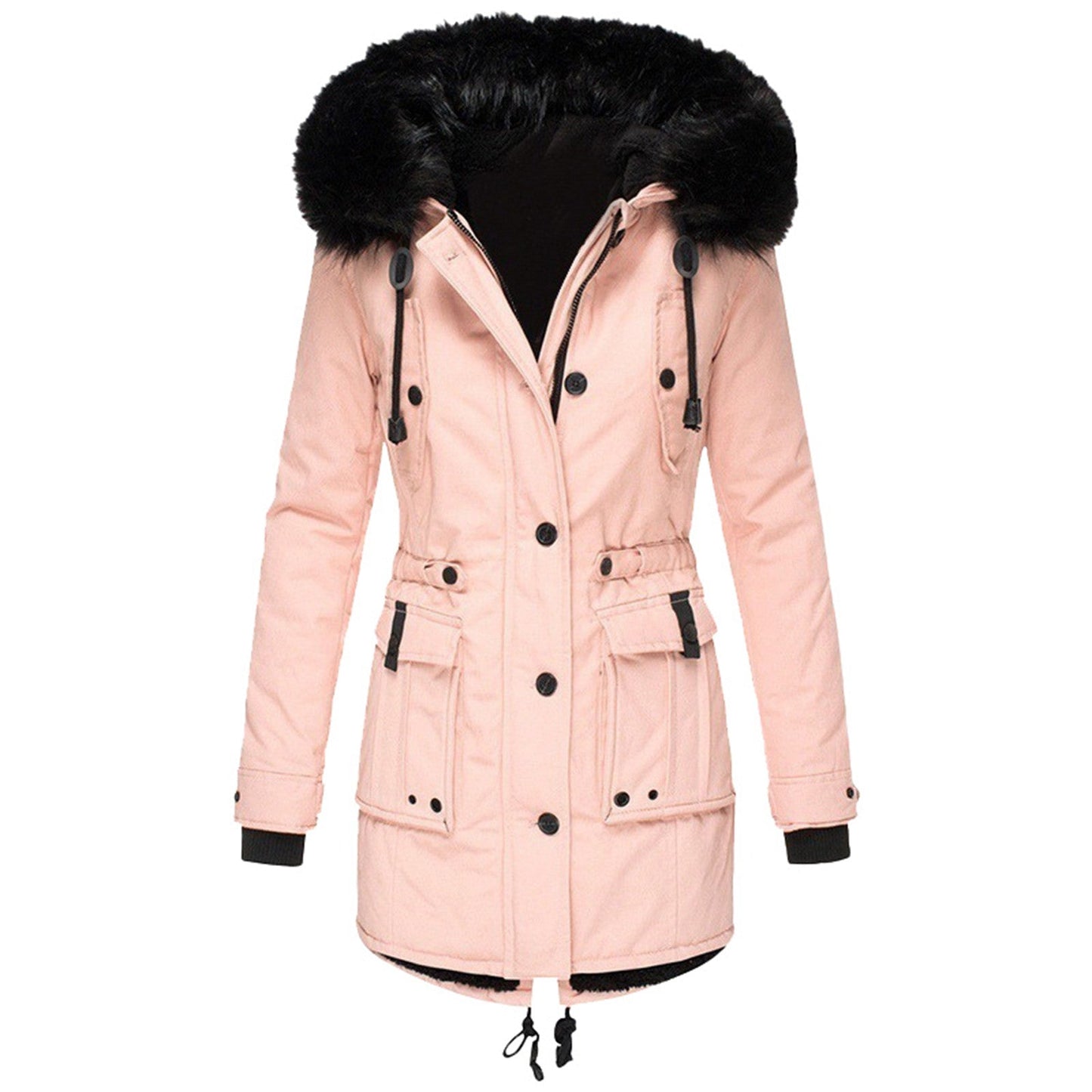 Damen Winterparka Warmer Modemantel mit Kapuze