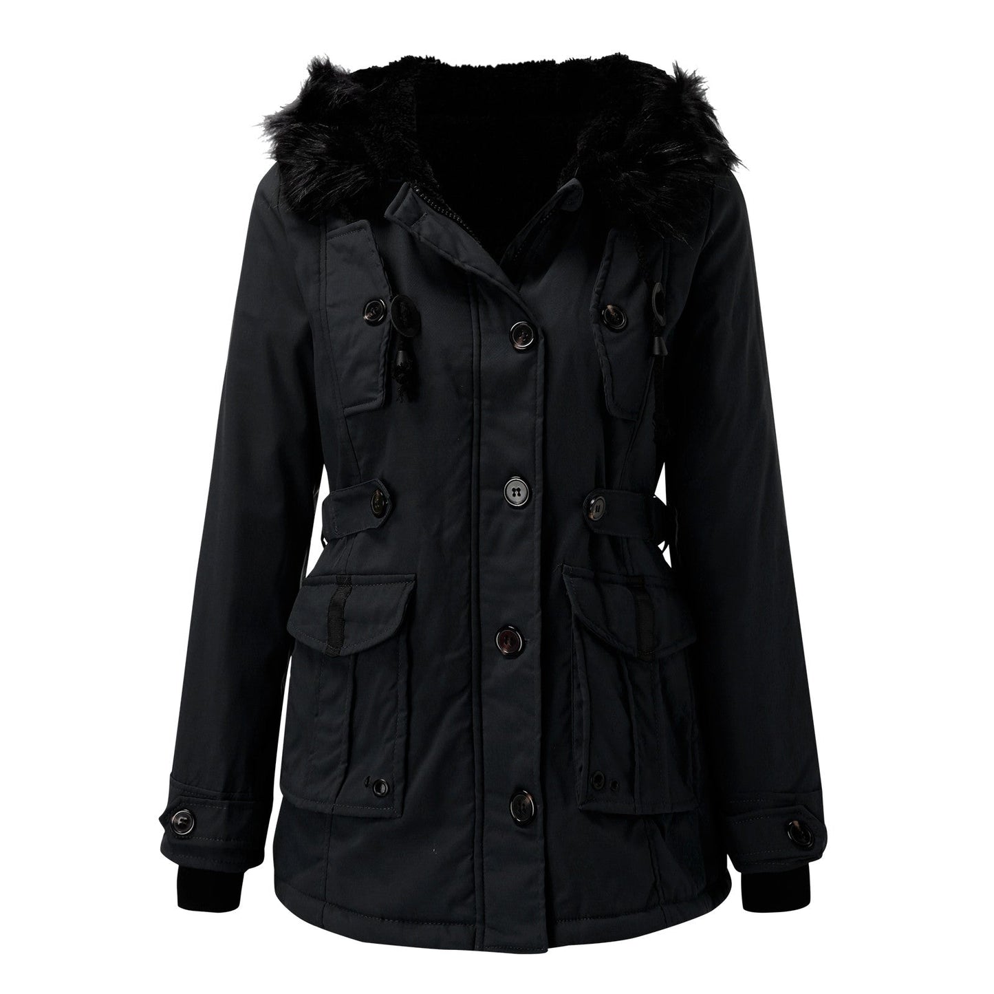 Damen Winterparka Warmer Modemantel mit Kapuze
