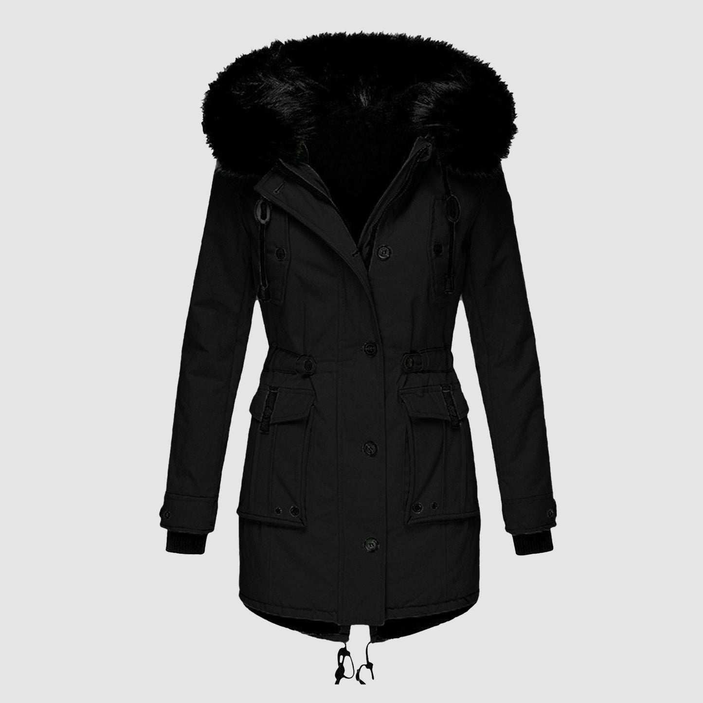 Damen Winterparka Warmer Modemantel mit Kapuze