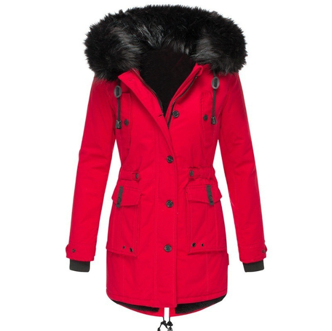 Damen Winterparka Warmer Modemantel mit Kapuze