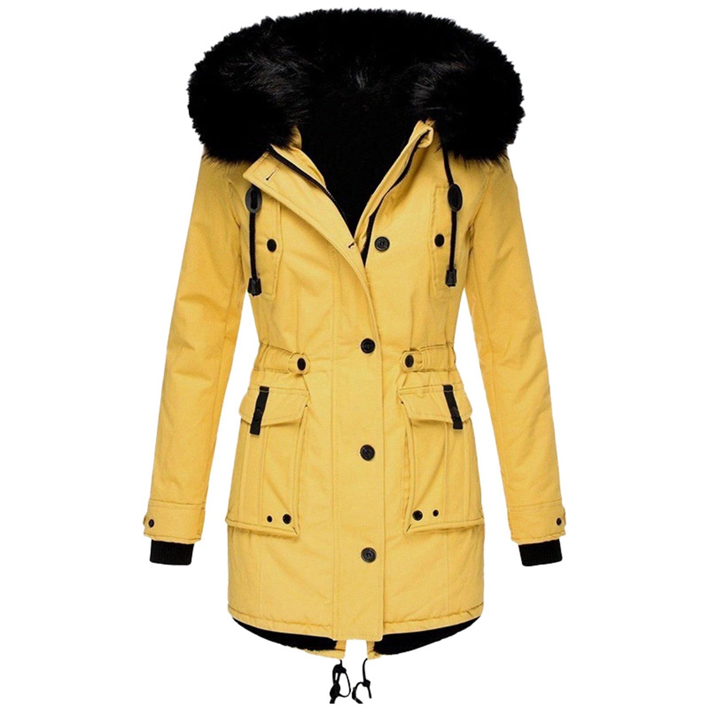 Damen Winterparka Warmer Modemantel mit Kapuze