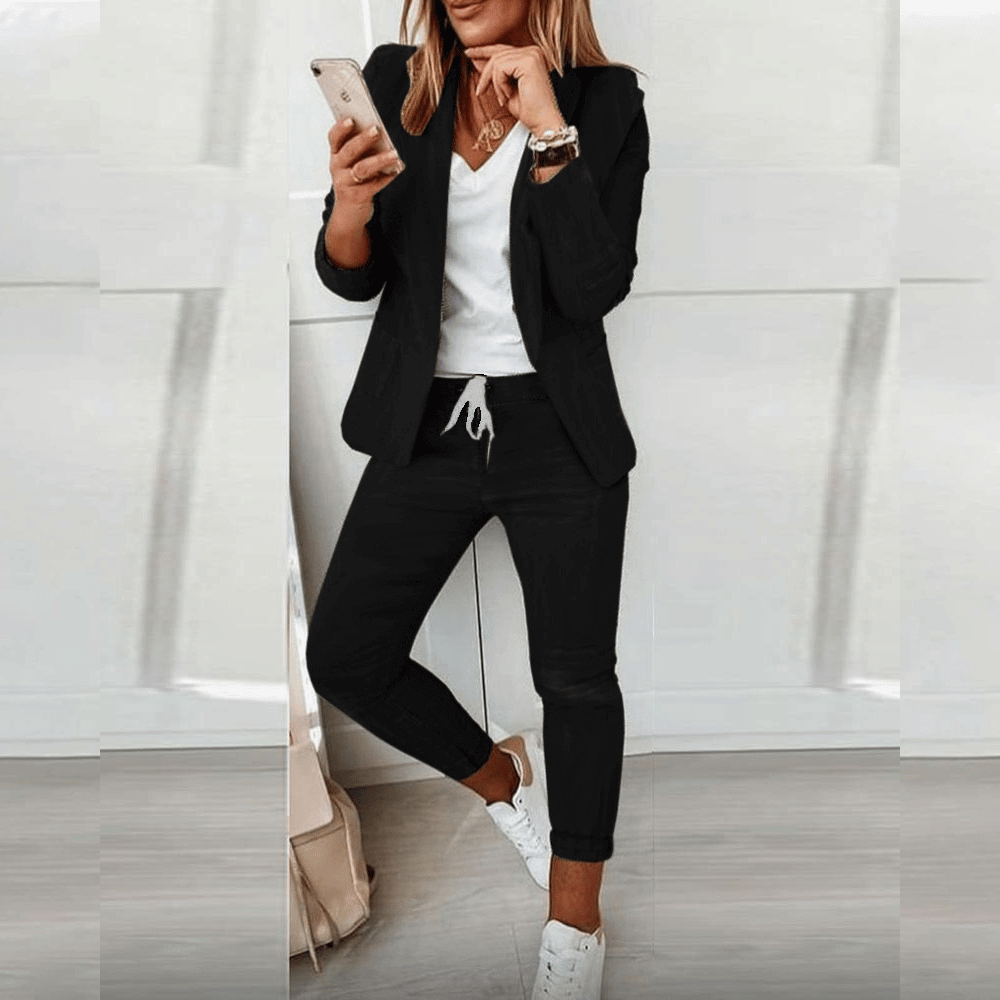 Elegantes Blazer-Hose-Set Damen Stilvoll & bequem