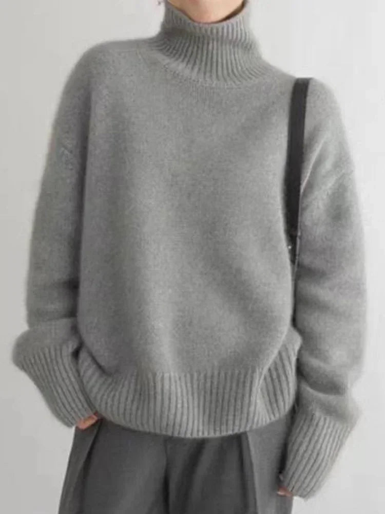 Hochwertiger Damen Rollkragenpullover aus Polyester - Elegant & Vielseitig