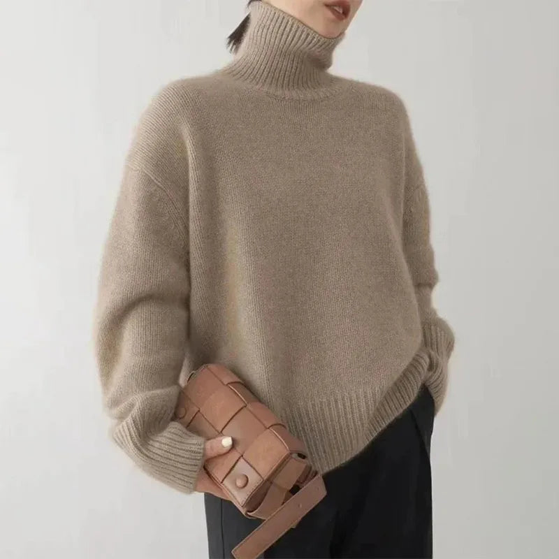 Hochwertiger Damen Rollkragenpullover aus Polyester - Elegant & Vielseitig