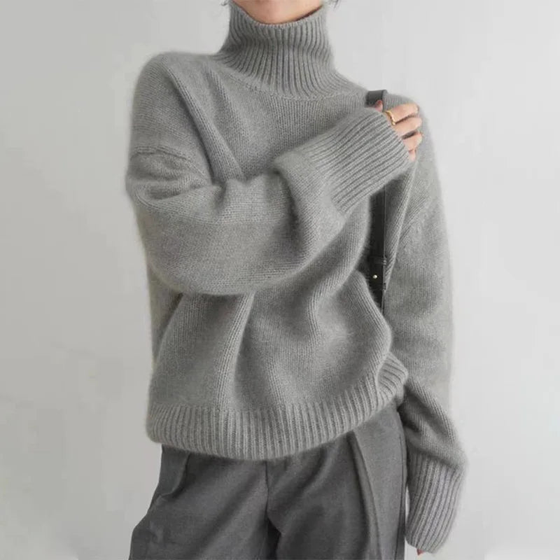 Hochwertiger Damen Rollkragenpullover aus Polyester - Elegant & Vielseitig