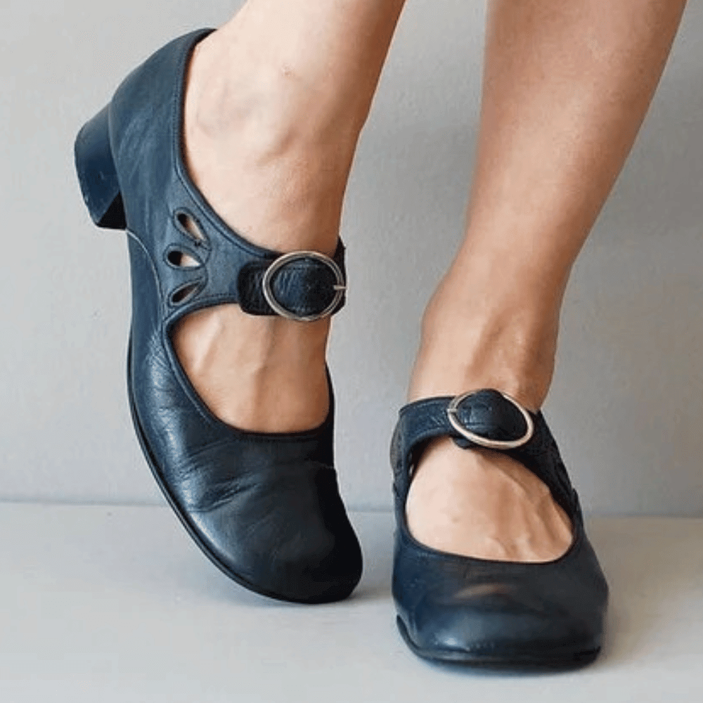 Leder Sandalen mit Dämpfung Schmerzlinderung bei Fersen-, Fuß- und Knieschmerzen