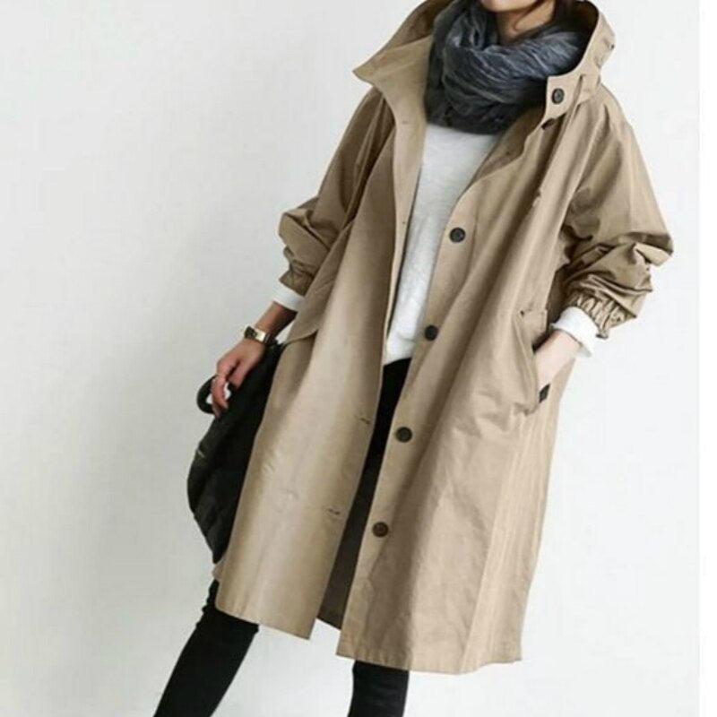 Langen Damen Trenchcoat Modisch & Vielseitig für jede Jahreszeit