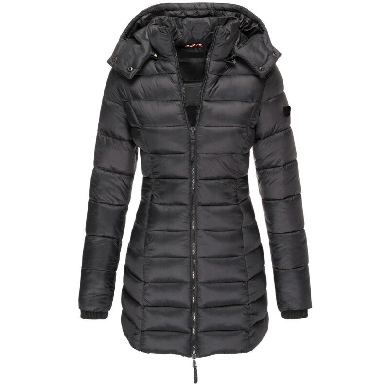 Winterjacke mit Kapuze und Reißverschluss – Herbst & Winter