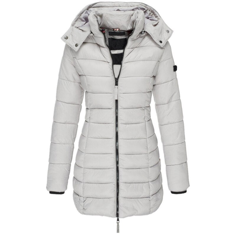 Winterjacke mit Kapuze und Reißverschluss – Herbst & Winter