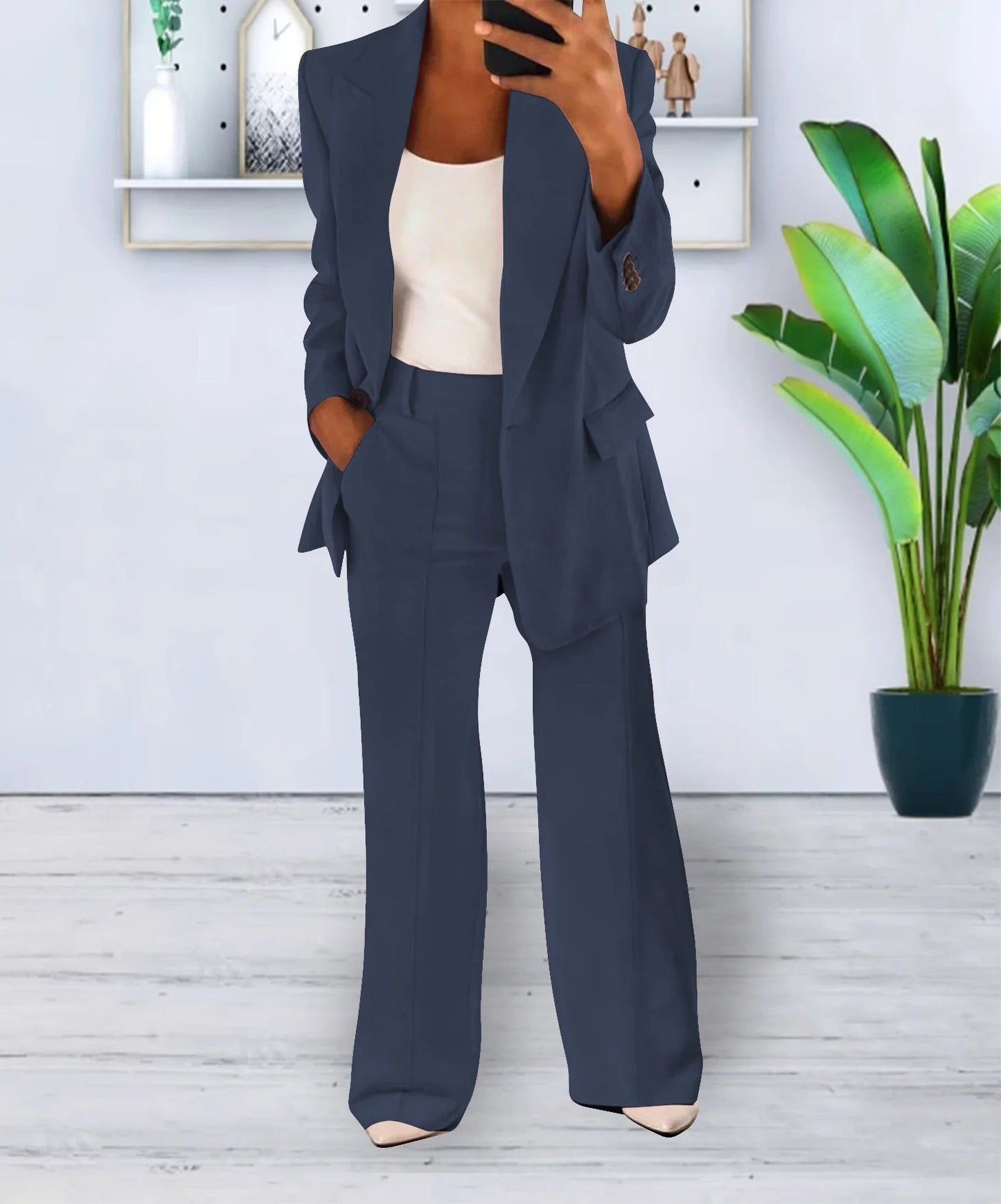 Damen Anzug Zweiteiler Elegantes & bequemes Outfit aus Baumwolle