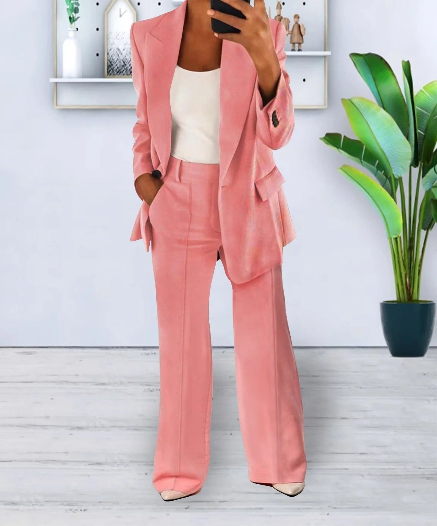 Damen Anzug Zweiteiler Elegantes & bequemes Outfit aus Baumwolle