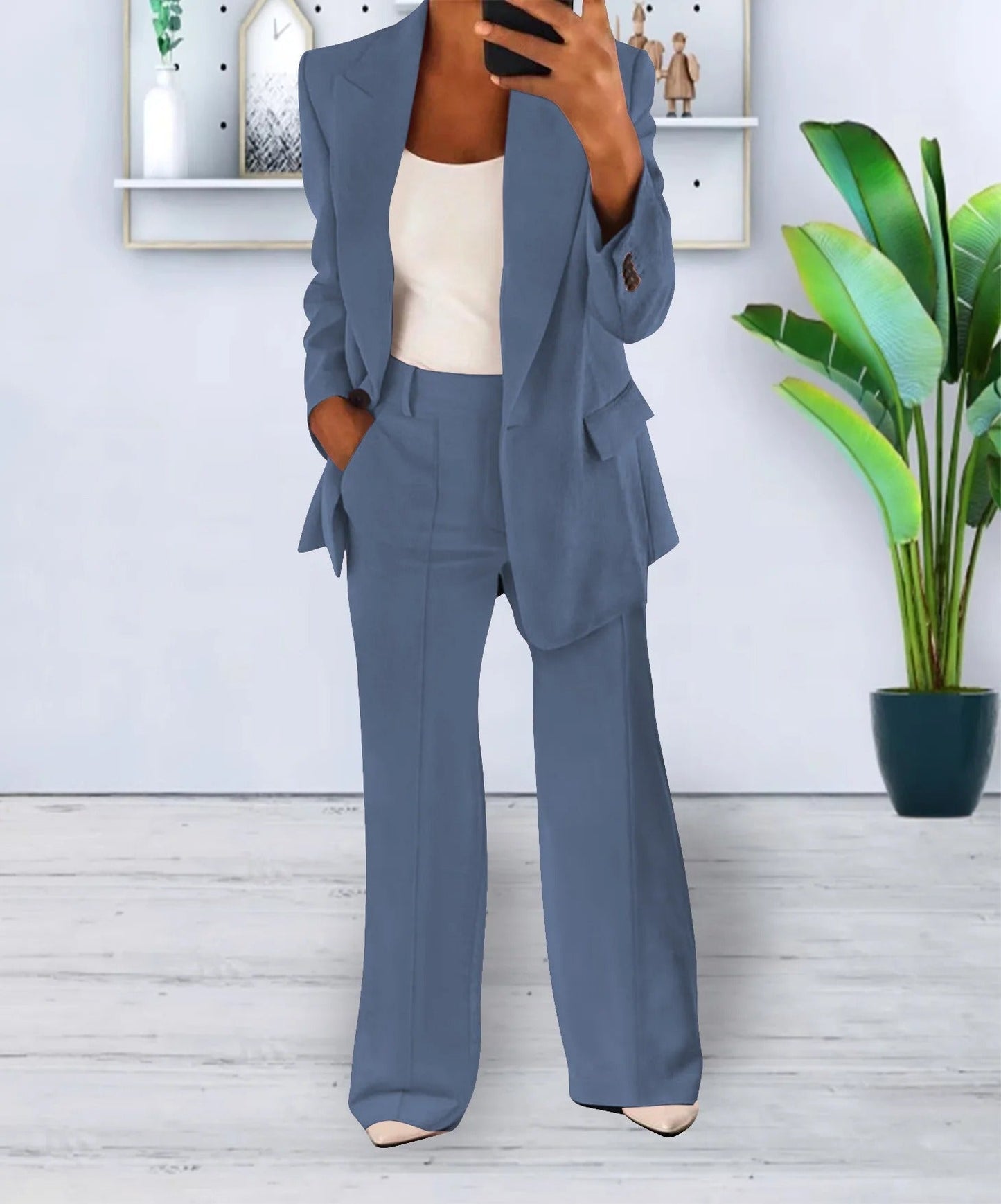 Damen Anzug Zweiteiler Elegantes & bequemes Outfit aus Baumwolle