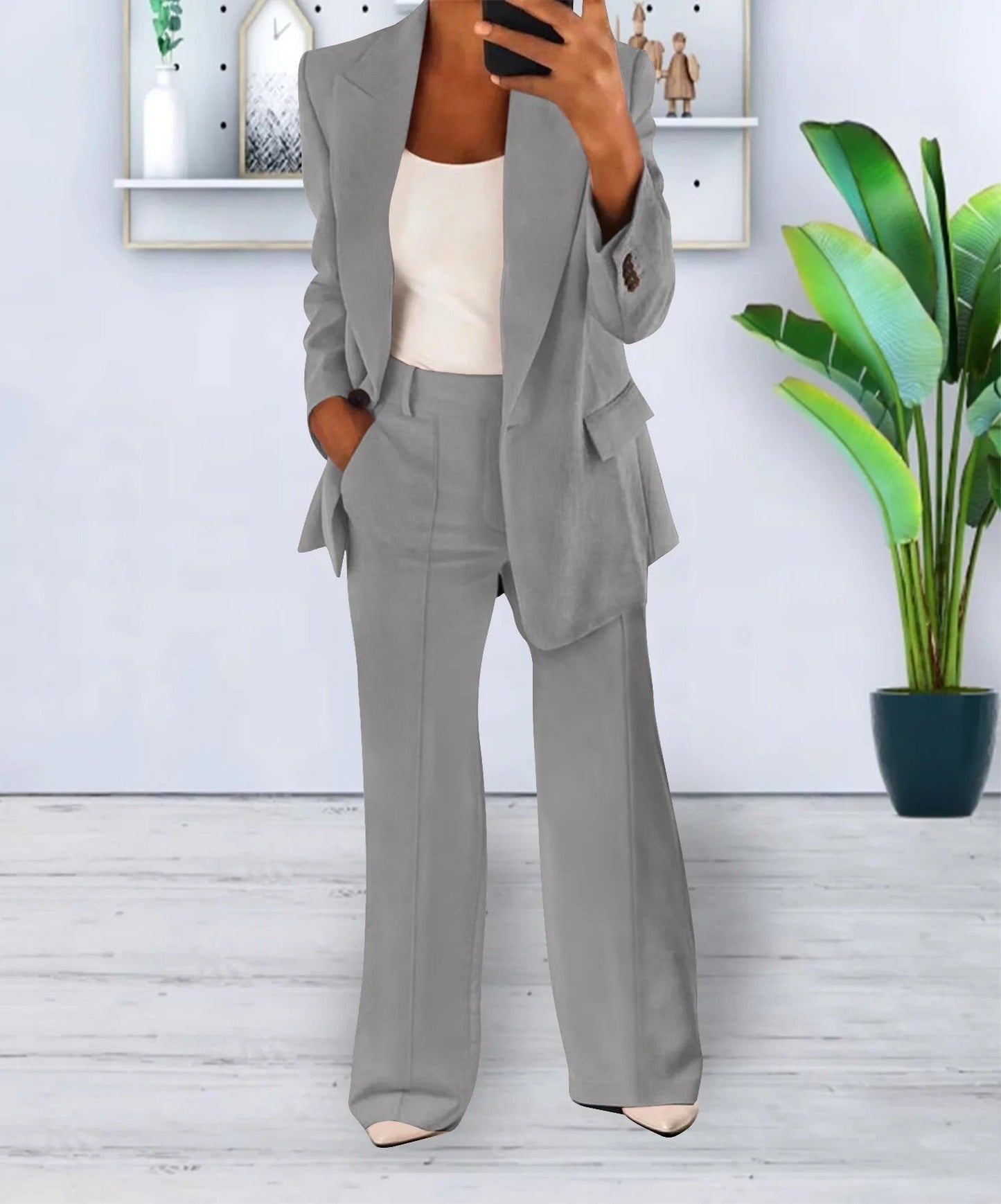 Damen Anzug Zweiteiler Elegantes & bequemes Outfit aus Baumwolle