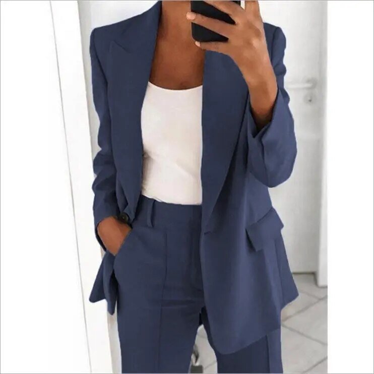 Damen Anzug Zweiteiler Elegantes & bequemes Outfit aus Baumwolle