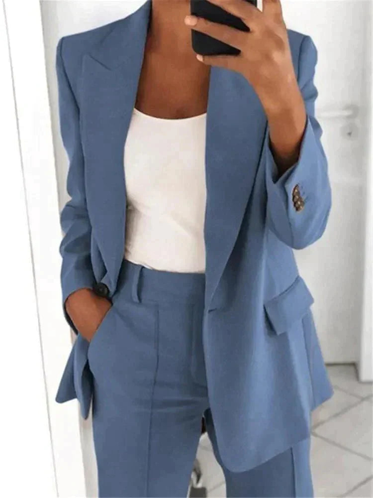 Damen Anzug Zweiteiler Elegantes & bequemes Outfit aus Baumwolle