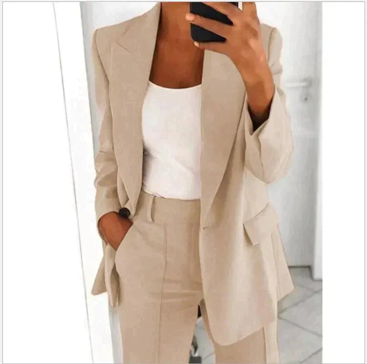 Damen Anzug Zweiteiler Elegantes & bequemes Outfit aus Baumwolle