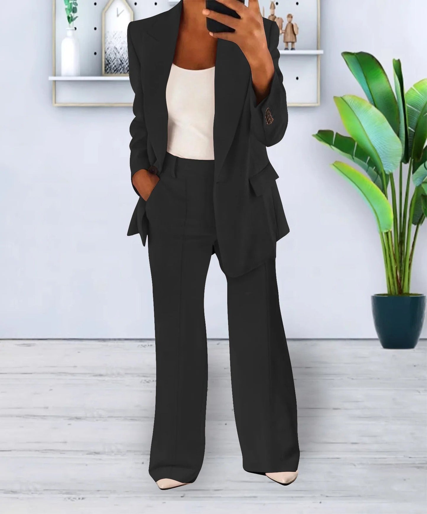 Damen Anzug Zweiteiler Elegantes & bequemes Outfit aus Baumwolle