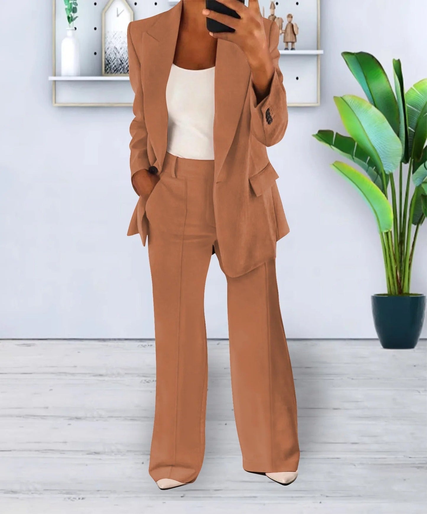 Damen Anzug Zweiteiler Elegantes & bequemes Outfit aus Baumwolle