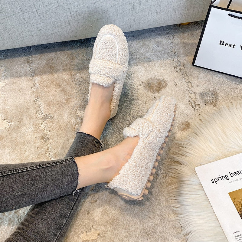 Plüsch Hausschuhe Damen Weiche & Warme Pantoffeln mit rutschfester Sohle