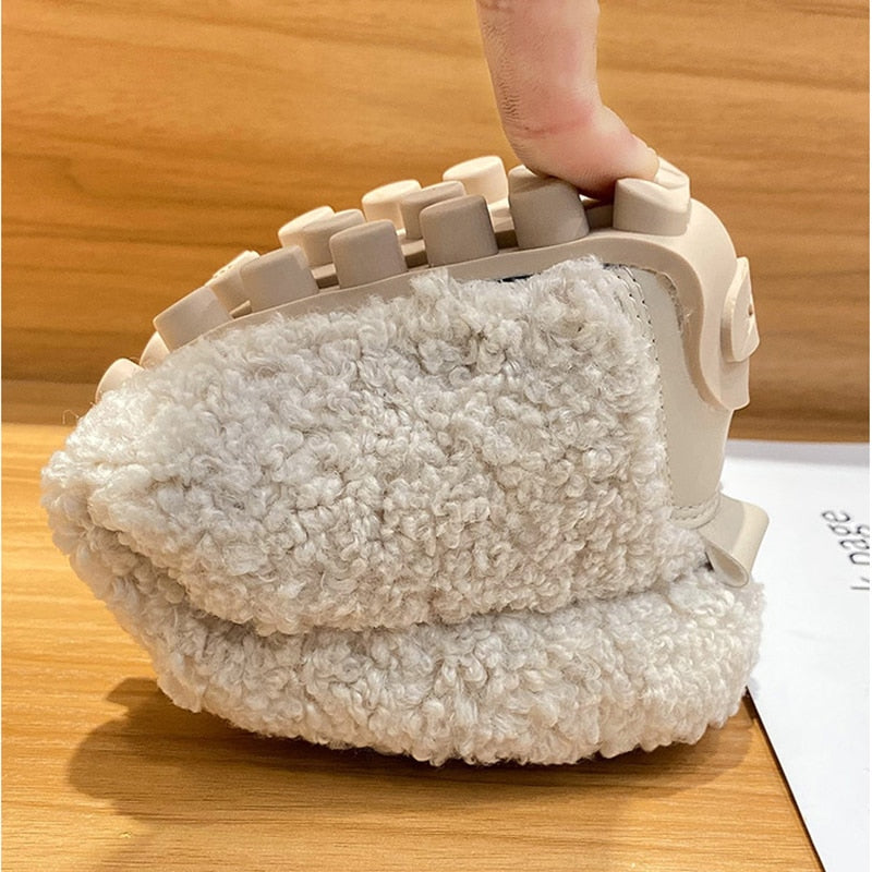 Plüsch Hausschuhe Damen Weiche & Warme Pantoffeln mit rutschfester Sohle