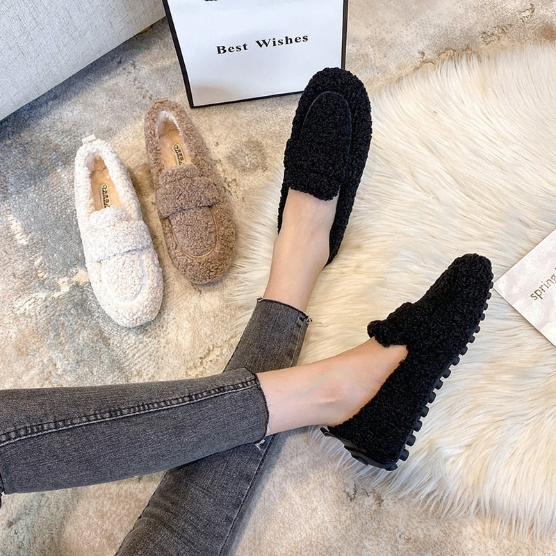 Plüsch Hausschuhe Damen Weiche & Warme Pantoffeln mit rutschfester Sohle