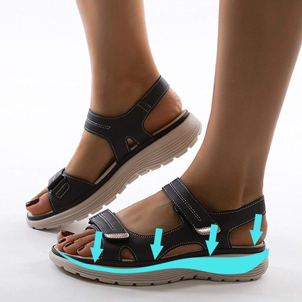 Orthopädische Damen-Sandalen mit verstellbaren Riemen
