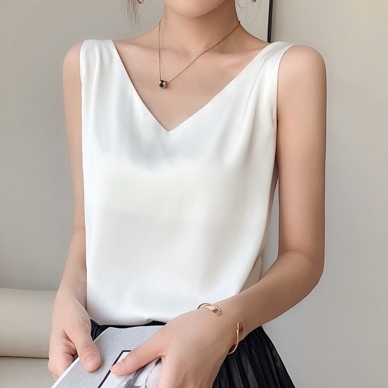 Damen Tanktop Seidig Weiches Top Sommer Atmungsaktiv