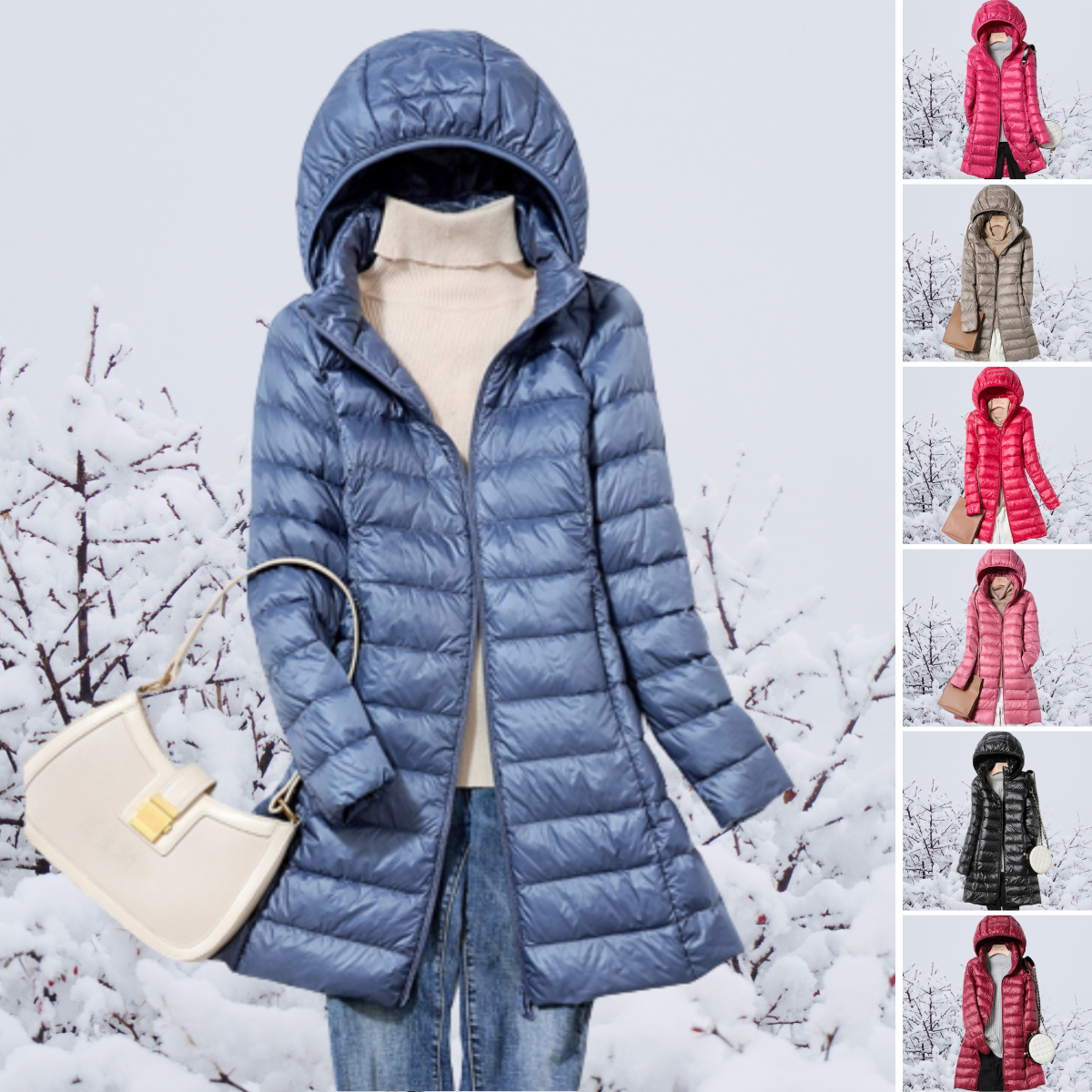 Leichte Winterjacke Damen Ultraleichte Freizeitjacke für Damen