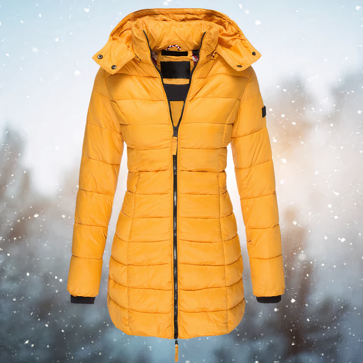 Schmaler Wintermantel mit Kapuze – Warmer & Bequemer Parka