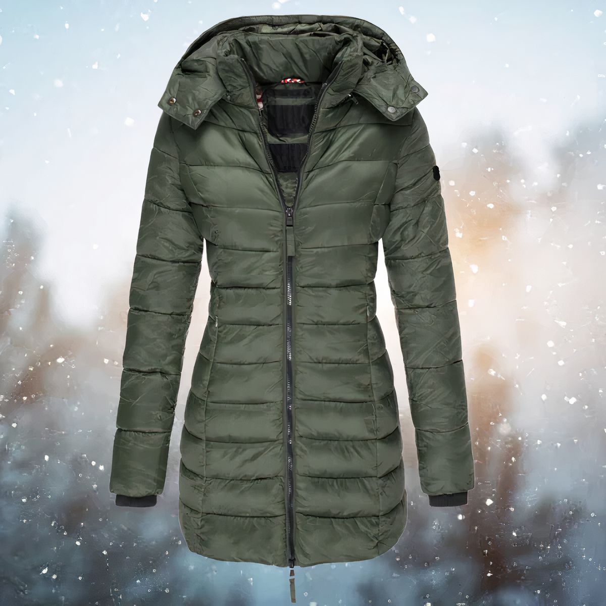 Schmaler Wintermantel mit Kapuze – Warmer & Bequemer Parka