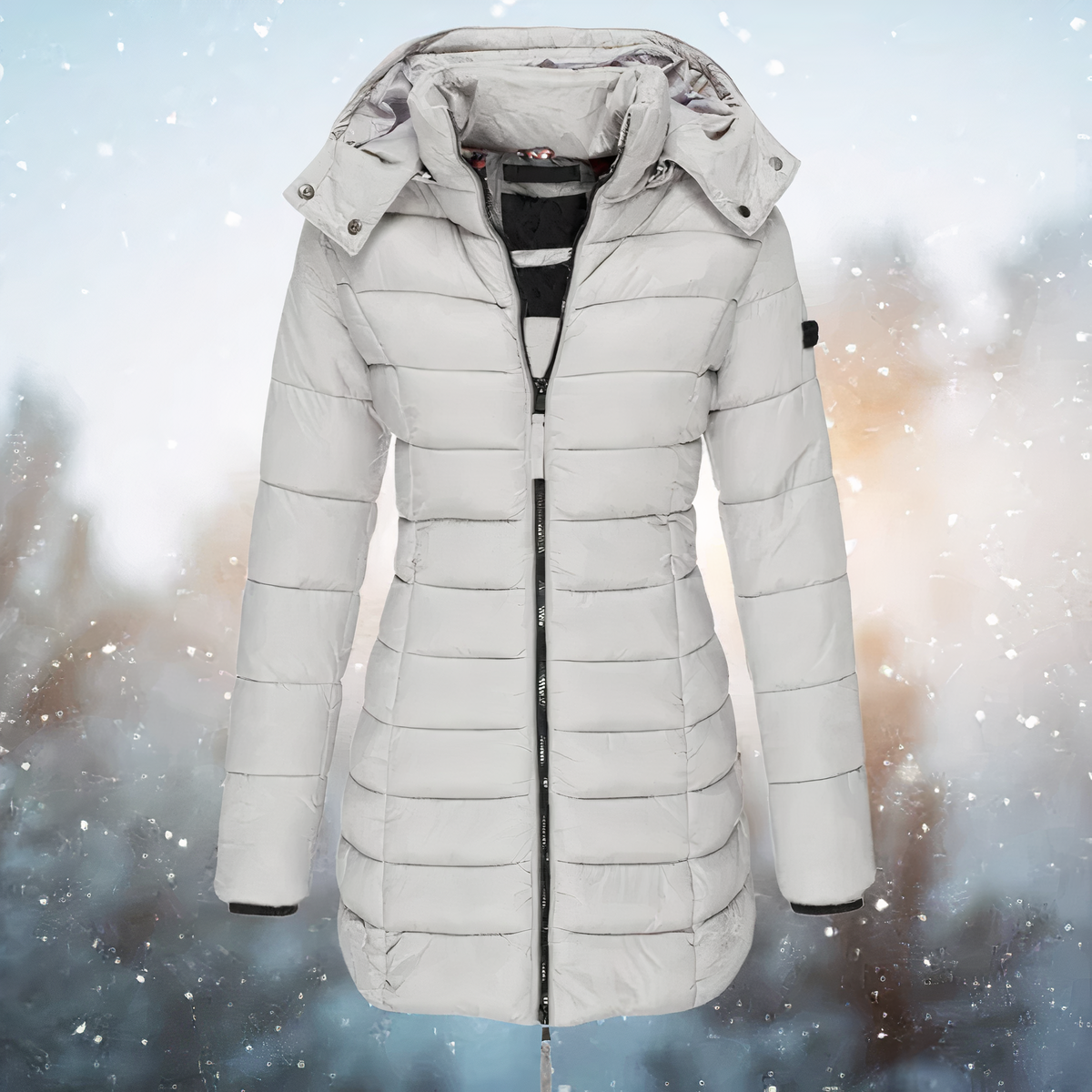 Schmaler Wintermantel mit Kapuze – Warmer & Bequemer Parka