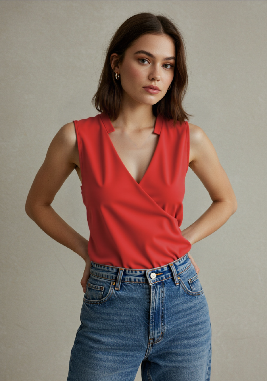 Elegantes ärmelloses Damentop - Sommer Top unifarben