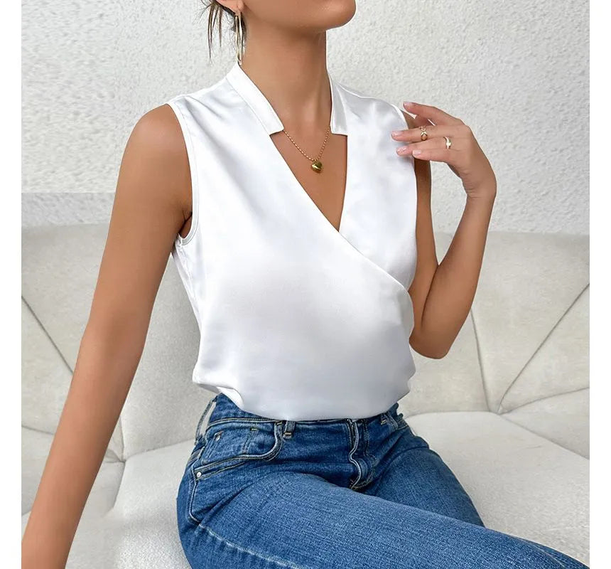 Elegantes ärmelloses Damentop - Sommer Top unifarben