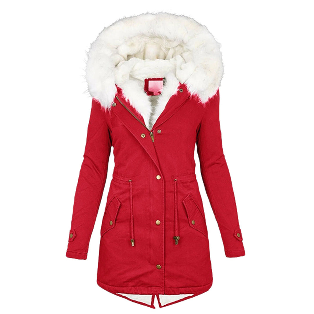 Elegante Winterjacke mit Kapuze und Fleecefutter