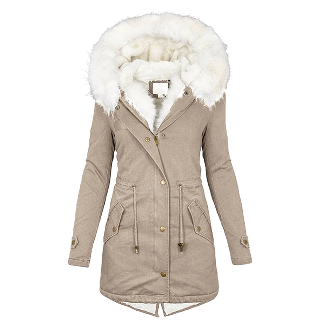 Elegante Winterjacke mit Kapuze und Fleecefutter