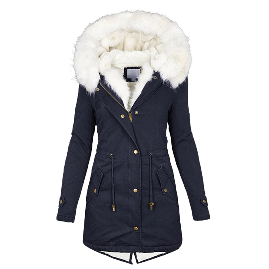 Elegante Winterjacke mit Kapuze und Fleecefutter