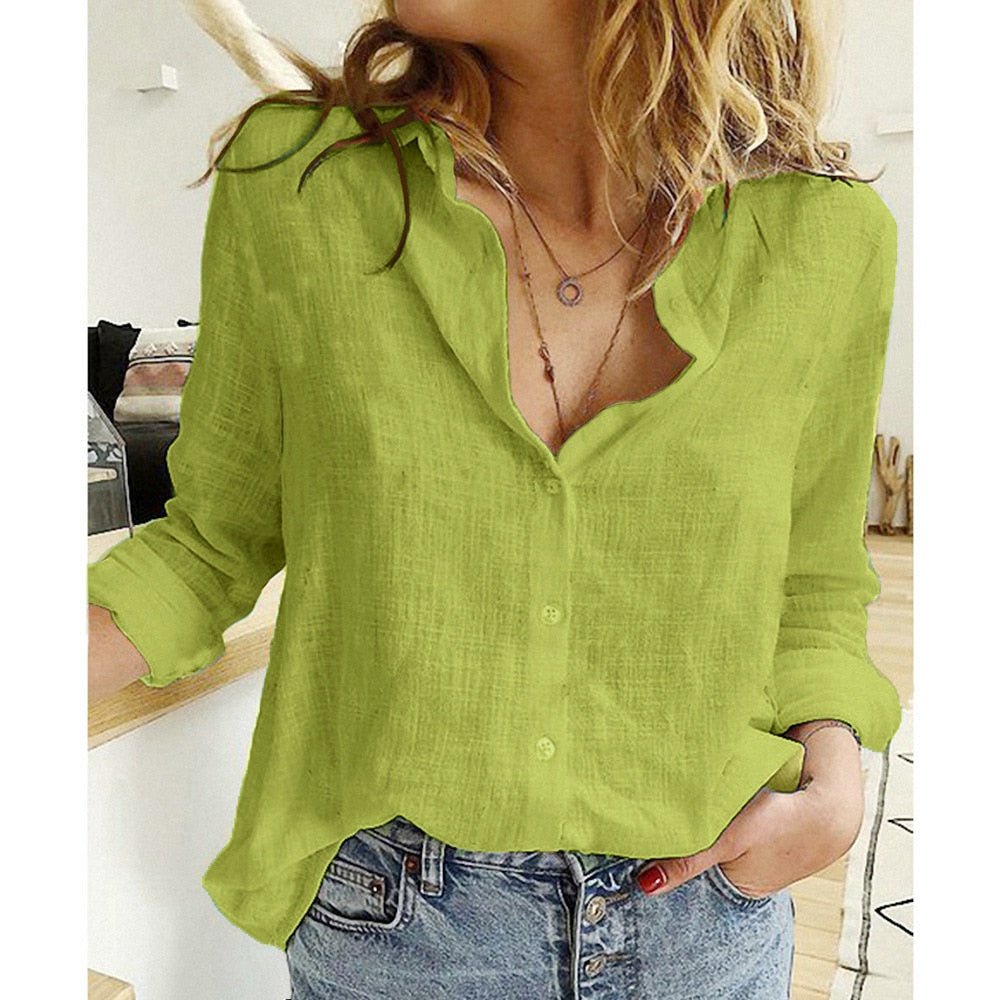 Damenbluse lässig elegant 12 Farben & Muster