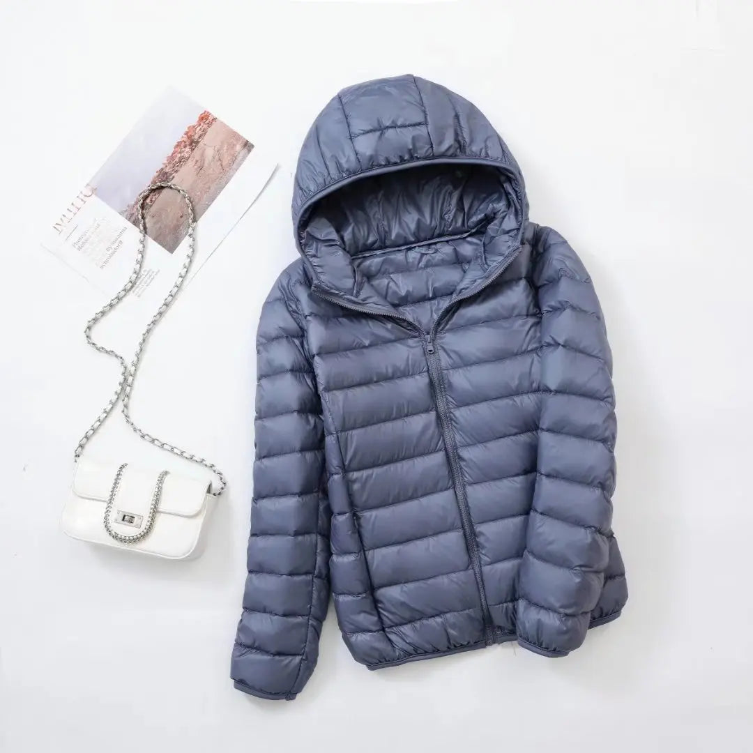 Wende-Daunenjacke Leichte, warme & figurbetonte Winterjacke