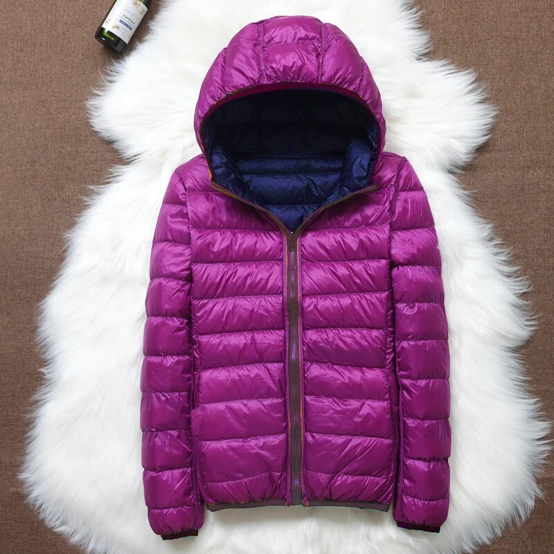 Wende-Daunenjacke Leichte, warme & figurbetonte Winterjacke
