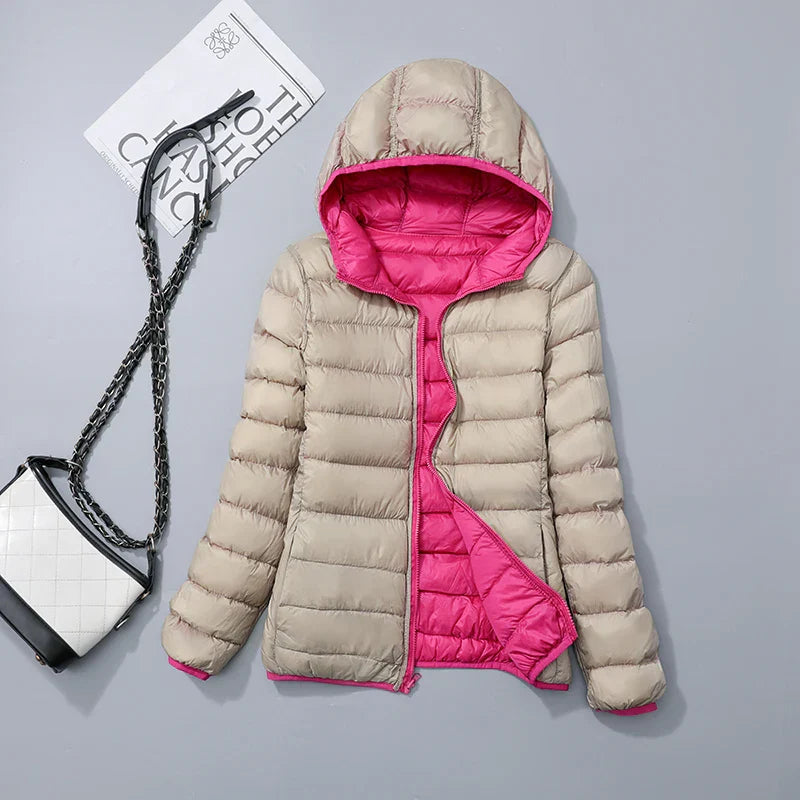 Wende-Daunenjacke Leichte, warme & figurbetonte Winterjacke