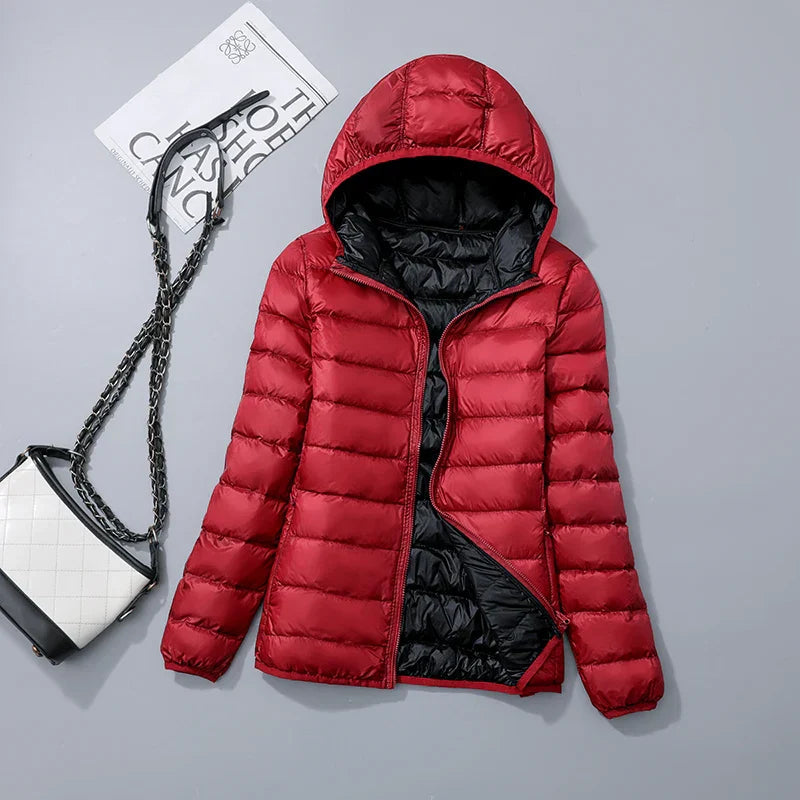 Wende-Daunenjacke Leichte, warme & figurbetonte Winterjacke