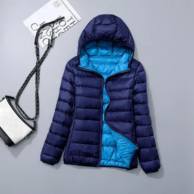 Wende-Daunenjacke Leichte, warme & figurbetonte Winterjacke