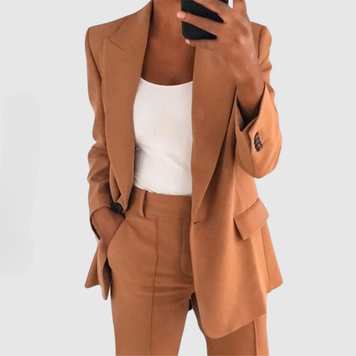 Elegantes Blazer-Set Damen Baumwolle, Business & Freizeit