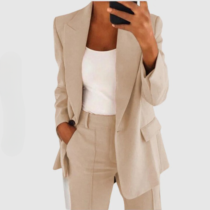 Elegantes Blazer-Set Damen Baumwolle, Business & Freizeit