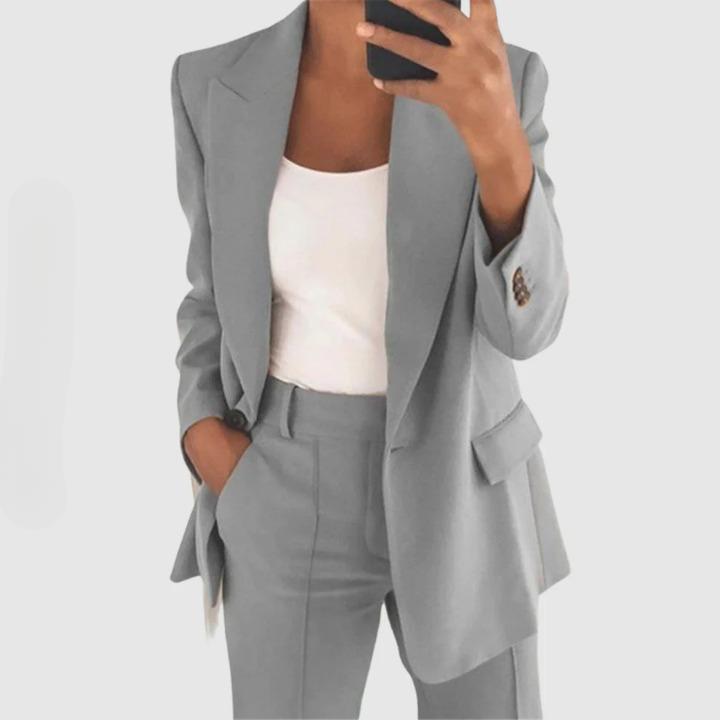Elegantes Blazer-Set Damen Baumwolle, Business & Freizeit