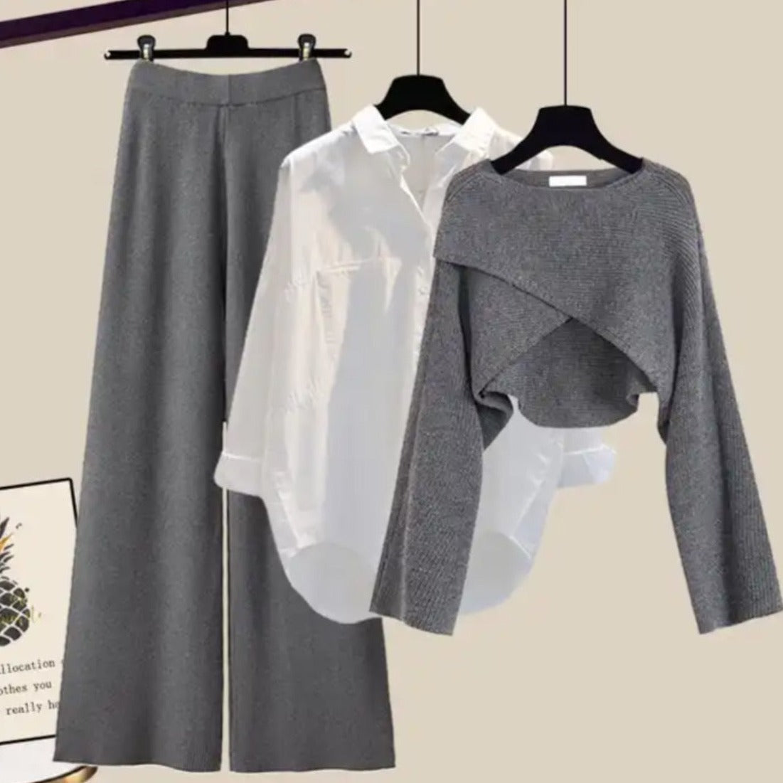 3-teiliges Damen-Outfit Elegantes & bequemes Set